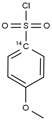 4-METHOXYBENZENE SULFONYL CHLORIDE, [RING-14C(U)] Struktur