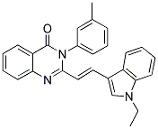 (E)-2-(2-(1-ETHYL-1H-INDOL-3-YL)VINYL)-3-M-TOLYLQUINAZOLIN-4(3H)-ONE Struktur