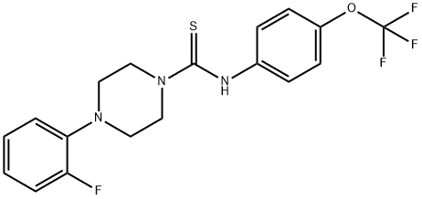 (4-(2-FLUOROPHENYL)PIPERAZINYL)((4-(TRIFLUOROMETHOXY)PHENYL)AMINO)METHANE-1-THIONE Struktur