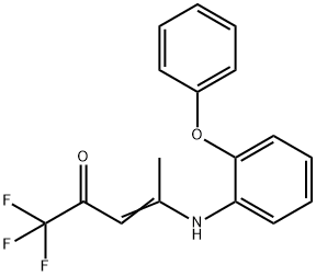 1,1,1-TRIFLUORO-4-(2-PHENOXYANILINO)-3-PENTEN-2-ONE Struktur