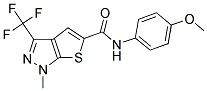 N-(4-METHOXYPHENYL)-1-METHYL-3-(TRIFLUOROMETHYL)-1H-THIENO[2,3-C]PYRAZOLE-5-CARBOXAMIDE Struktur