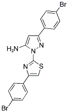 3-(4-BROMOPHENYL)-1-[4-(4-BROMOPHENYL)-1,3-THIAZOL-2-YL]-1H-PYRAZOL-5-AMINE Struktur