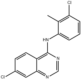 7-CHLORO-N-(3-CHLORO-2-METHYLPHENYL)-4-QUINAZOLINAMINE Struktur