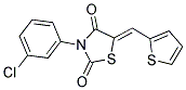 (5Z)-3-(3-CHLOROPHENYL)-5-(THIEN-2-YLMETHYLENE)-1,3-THIAZOLIDINE-2,4-DIONE Struktur