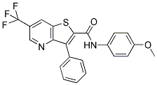 N-(4-METHOXYPHENYL)-3-PHENYL-6-(TRIFLUOROMETHYL)THIENO[3,2-B]PYRIDINE-2-CARBOXAMIDE Struktur