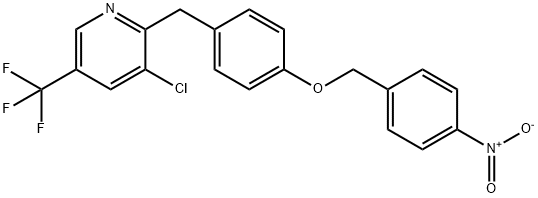 3-CHLORO-2-(4-[(4-NITROBENZYL)OXY]BENZYL)-5-(TRIFLUOROMETHYL)PYRIDINE Struktur