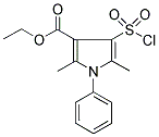 ETHYL 3-CHLOROSULPHONYL-2,5-DIMETHYL-1-PHENYLPYRROLE-4-CARBOXYLATE Struktur