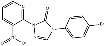 4-(4-BROMOPHENYL)-2-(3-NITRO-2-PYRIDINYL)-2,4-DIHYDRO-3H-1,2,4-TRIAZOL-3-ONE Struktur