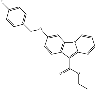 ETHYL 3-[(4-FLUOROBENZYL)OXY]PYRIDO[1,2-A]INDOLE-10-CARBOXYLATE Struktur