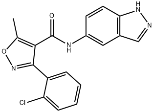 N-(1H-INDAZOL-5-YL)(3-(2-CHLOROPHENYL)-5-METHYLISOXAZOL-4-YL)FORMAMIDE Struktur