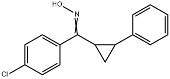 (4-CHLOROPHENYL)(2-PHENYLCYCLOPROPYL)METHANONE OXIME Struktur