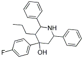 4-(4-FLUOROPHENYL)-2,6-DIPHENYL-3-PROPYLPIPERIDIN-4-OL Struktur