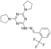 (E)-2,4-DI(PYRROLIDIN-1-YL)-6-(2-(2-(TRIFLUOROMETHYL)BENZYLIDENE)HYDRAZINYL)-1,3,5-TRIAZINE