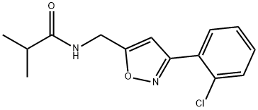 N-([3-(2-CHLOROPHENYL)-5-ISOXAZOLYL]METHYL)-2-METHYLPROPANAMIDE Struktur