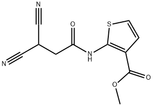 METHYL 2-[(3,3-DICYANOPROPANOYL)AMINO]-3-THIOPHENECARBOXYLATE Struktur