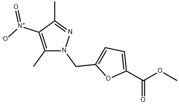 5-(3,5-DIMETHYL-4-NITRO-PYRAZOL-1-YLMETHYL)-FURAN-2-CARBOXYLIC ACID METHYL ESTER Struktur