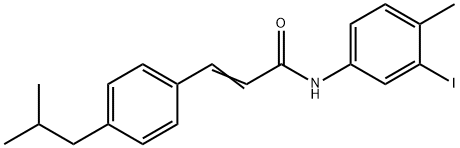 N-(3-IODO-4-METHYLPHENYL)-3-(4-ISOBUTYLPHENYL)ACRYLAMIDE Struktur