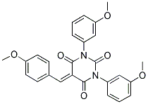 1,3-BIS(3-METHOXYPHENYL)-5-((4-METHOXYPHENYL)METHYLENE)-1,3-DIAZAPERHYDROINE-2,4,6-TRIONE Struktur