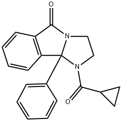 1-(CYCLOPROPYLCARBONYL)-9B-PHENYL-1,2,3,9B-TETRAHYDRO-5H-IMIDAZO[2,1-A]ISOINDOL-5-ONE Struktur