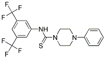 ((3,5-BIS(TRIFLUOROMETHYL)PHENYL)AMINO)(4-PHENYLPIPERAZINYL)METHANE-1-THIONE Struktur