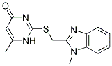 6-METHYL-2-([(1-METHYL-1H-BENZIMIDAZOL-2-YL)METHYL]THIO)PYRIMIDIN-4(1H)-ONE Struktur