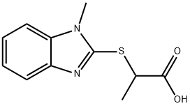 2-(1-METHYL-1H-BENZOIMIDAZOL-2-YLSULFANYL)-PROPIONIC ACID Struktur