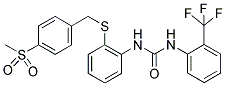 N-[2-(4-(METHYLSULPHONYL)BENZYLTHIO)PHENYL]-N'-[2-(TRIFLUOROMETHYL)PHENYL]UREA Struktur