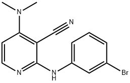 2-(3-BROMOANILINO)-4-(DIMETHYLAMINO)NICOTINONITRILE Struktur