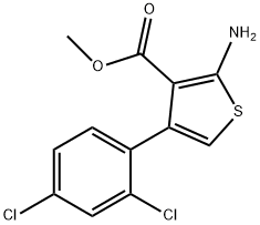 2-AMINO-4-(2,4-DICHLORO-PHENYL)-THIOPHENE-3-CARBOXYLIC ACID METHYL ESTER Struktur