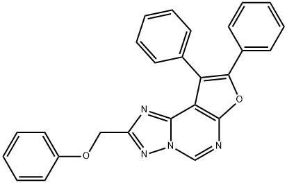 2-(PHENOXYMETHYL)-8,9-DIPHENYLFURO[3,2-E][1,2,4]TRIAZOLO[1,5-C]PYRIMIDINE Struktur