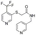 N-(3-PYRIDINYLMETHYL)-2-[[4-(TRIFLUOROMETHYL)PYRIDIN-3-YL]THIO]ACETAMIDE Struktur