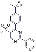 5-(METHYLSULPHONYL)-2-(PYRIDIN-3-YL)-4-[4-(TRIFLUOROMETHYL)PHENYL]PYRIMIDINE Struktur