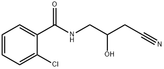 2-CHLORO-N-(3-CYANO-2-HYDROXYPROPYL)BENZENECARBOXAMIDE Struktur