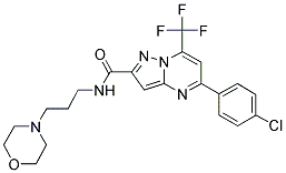 5-(4-CHLOROPHENYL)-N-(3-MORPHOLINOPROPYL)-7-(TRIFLUOROMETHYL)PYRAZOLO[1,5-A]PYRIMIDINE-2-CARBOXAMIDE Struktur