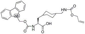 (S)-FMOC-(4-ALLOC-AMINOMETHYL)-CYCLOHEXYLALANINE Struktur