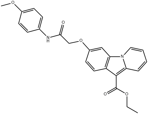 ETHYL 3-[2-(4-METHOXYANILINO)-2-OXOETHOXY]PYRIDO[1,2-A]INDOLE-10-CARBOXYLATE Struktur