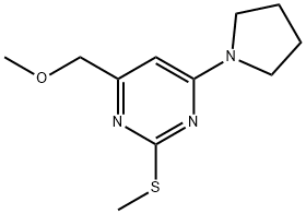 4-(METHOXYMETHYL)-2-(METHYLSULFANYL)-6-(1-PYRROLIDINYL)PYRIMIDINE Struktur