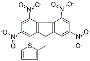 2-[(2,4,5,7-TETRANITRO-9H-FLUOREN-9-YLIDENE)METHYL]THIOPHENE Struktur