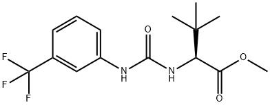 METHYL 3,3-DIMETHYL-2-(([3-(TRIFLUOROMETHYL)ANILINO]CARBONYL)AMINO)BUTANOATE Struktur