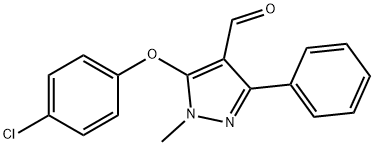 5-(4-CHLOROPHENOXY)-1-METHYL-3-PHENYL-1H-PYRAZOLE-4-CARBALDEHYDE Struktur