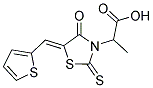 2-(4-OXO-5-THIOPHEN-2-YLMETHYLENE-2-THIOXO-THIAZOLIDIN-3-YL)-PROPIONIC ACID Struktur