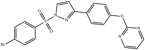 2-(4-(1-[(4-BROMOPHENYL)SULFONYL]-1H-PYRAZOL-3-YL)PHENOXY)PYRIMIDINE Struktur