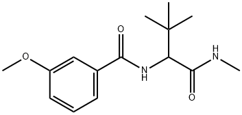 N-(2,2-DIMETHYL-1-[(METHYLAMINO)CARBONYL]PROPYL)-3-METHOXYBENZENECARBOXAMIDE Struktur