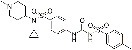 N-[4-((CYCLOPROPYL(1-METHYLPIPERIDIN-4-YL)AMINO)SULPHONYL)PHENYL]-N'-[(4-METHYLPHENYL)SULPHONYL]UREA Struktur