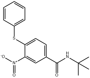 N-(TERT-BUTYL)-3-NITRO-4-(PHENYLSULFANYL)BENZENECARBOXAMIDE Struktur