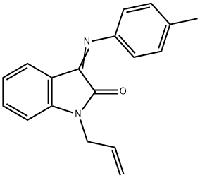 1-ALLYL-3-[(4-METHYLPHENYL)IMINO]-1,3-DIHYDRO-2H-INDOL-2-ONE Struktur