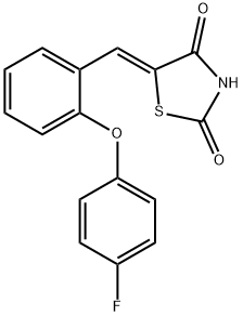 5-((Z)-[2-(4-FLUOROPHENOXY)PHENYL]METHYLIDENE)-1,3-THIAZOLANE-2,4-DIONE Struktur