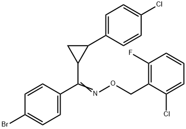 (4-BROMOPHENYL)[2-(4-CHLOROPHENYL)CYCLOPROPYL]METHANONE O-(2-CHLORO-6-FLUOROBENZYL)OXIME Struktur