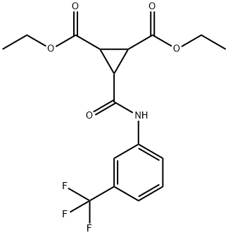 DIETHYL 3-([3-(TRIFLUOROMETHYL)ANILINO]CARBONYL)-1,2-CYCLOPROPANEDICARBOXYLATE Struktur