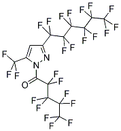 3(5)-(PERFLUORO-N-HEXYL)-5(3)-TRIFLUOROMETHYL-1-(NONAFLUOROPENTANOYL)PYRAZOLE Struktur